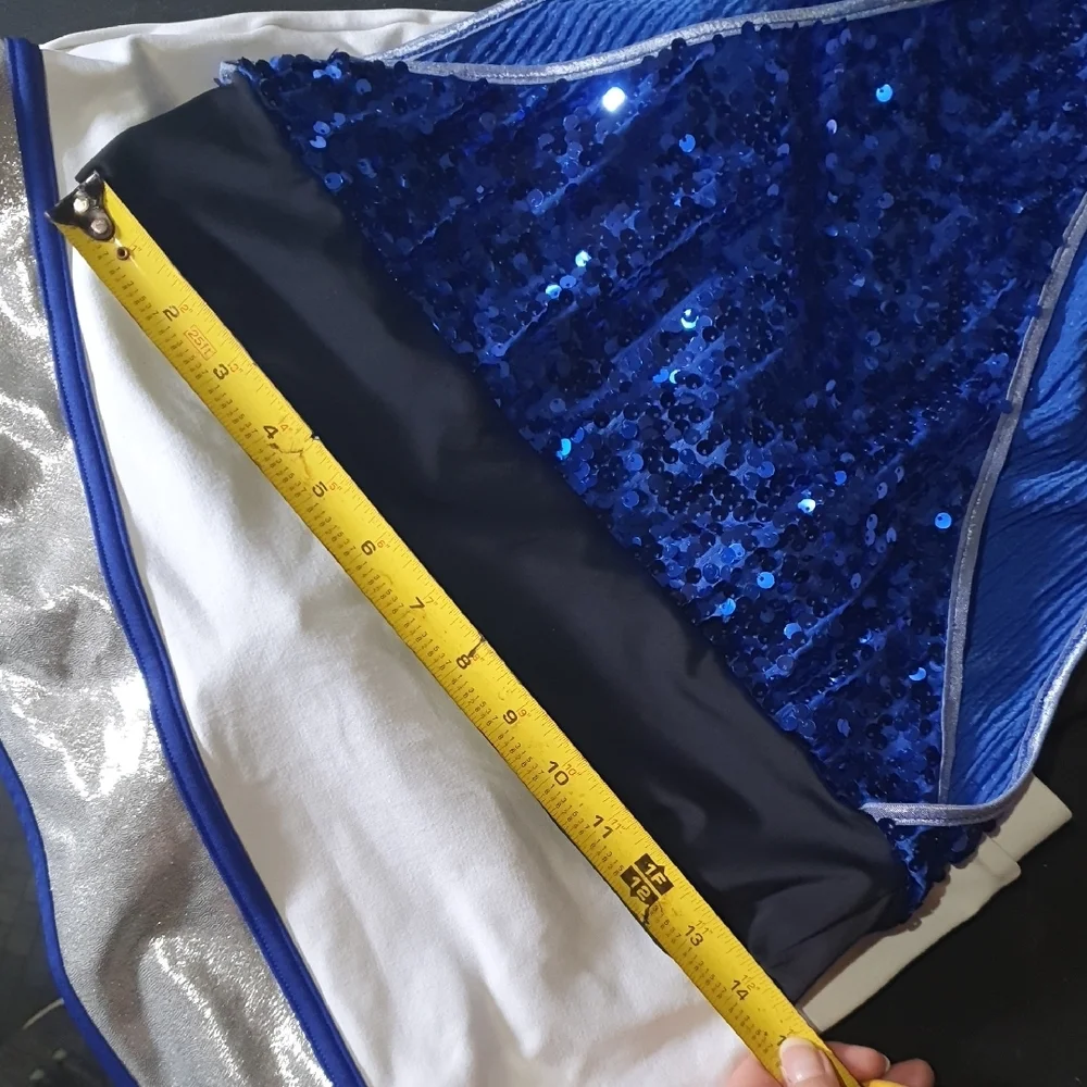Kids Teen Blue and Silver Sequin Costume